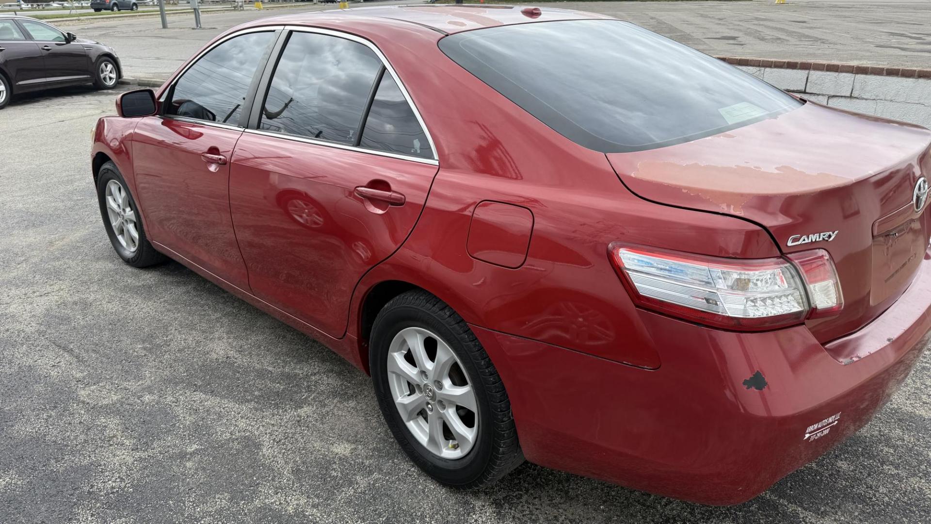 2011 Maroon /GRAY Toyota Camry Base 6-Spd AT (4T4BF3EK1BR) with an 2.5L L4 DOHC 16V engine, 6-Speed Automatic transmission, located at 2710A Westlane Rd., Indianapolis, IN, 46268, (317) 291-2000, 39.885670, -86.208160 - Photo#4