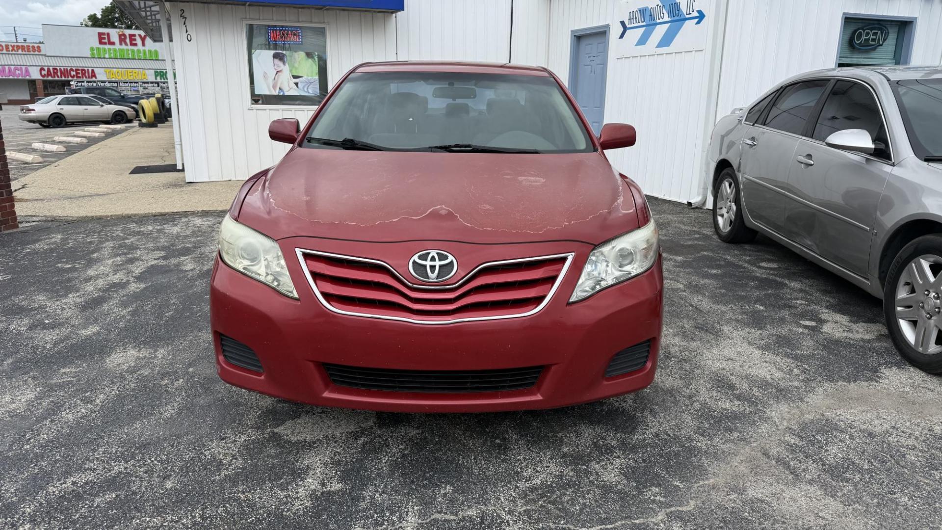 2011 Maroon /GRAY Toyota Camry Base 6-Spd AT (4T4BF3EK1BR) with an 2.5L L4 DOHC 16V engine, 6-Speed Automatic transmission, located at 2710A Westlane Rd., Indianapolis, IN, 46268, (317) 291-2000, 39.885670, -86.208160 - Photo#2