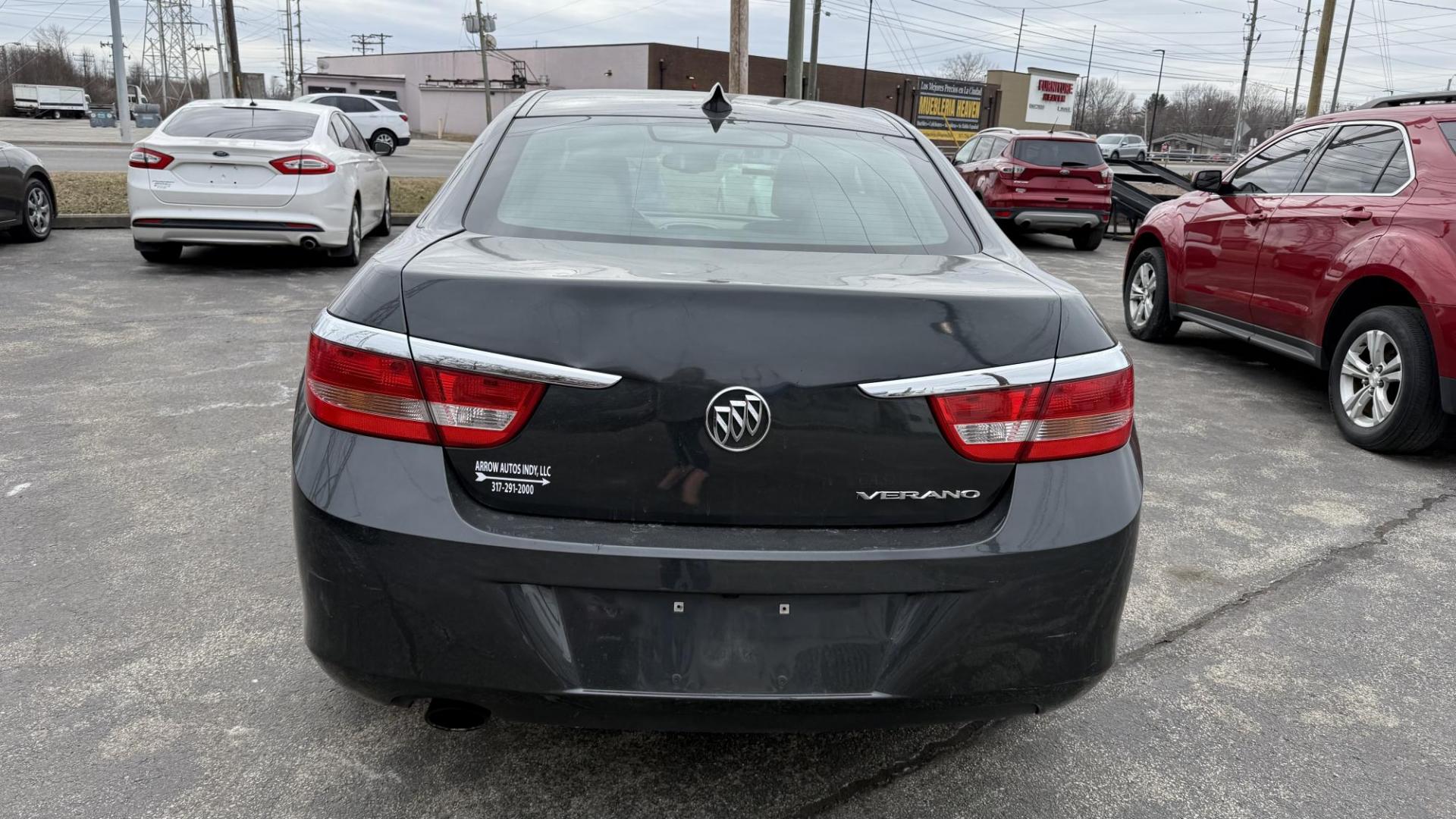 2015 DARK GRAY /TAN Buick Verano Base (1G4PP5SK4F4) with an 2.4L L4 DOHC 16V FFV engine, 6-Speed Automatic transmission, located at 2710A Westlane Rd., Indianapolis, IN, 46268, (317) 291-2000, 39.885670, -86.208160 - Photo#4
