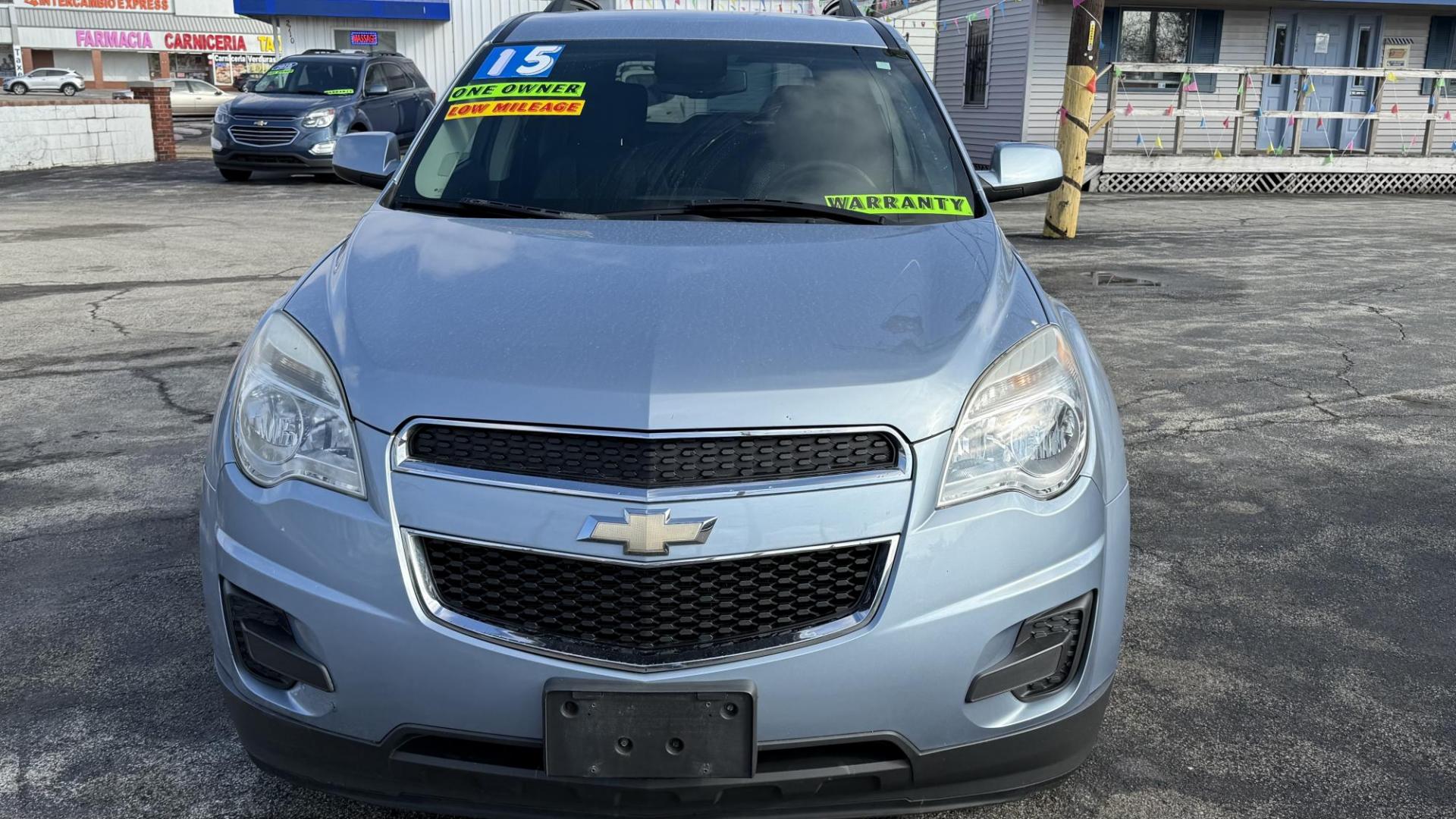 2015 BLUE /BLACK Chevrolet Equinox 1LT 2WD (2GNALBEK4F6) with an 2.4L L4 DOHC 16V FFV engine, 6-Speed Automatic transmission, located at 2710A Westlane Rd., Indianapolis, IN, 46268, (317) 291-2000, 39.885670, -86.208160 - Photo#2