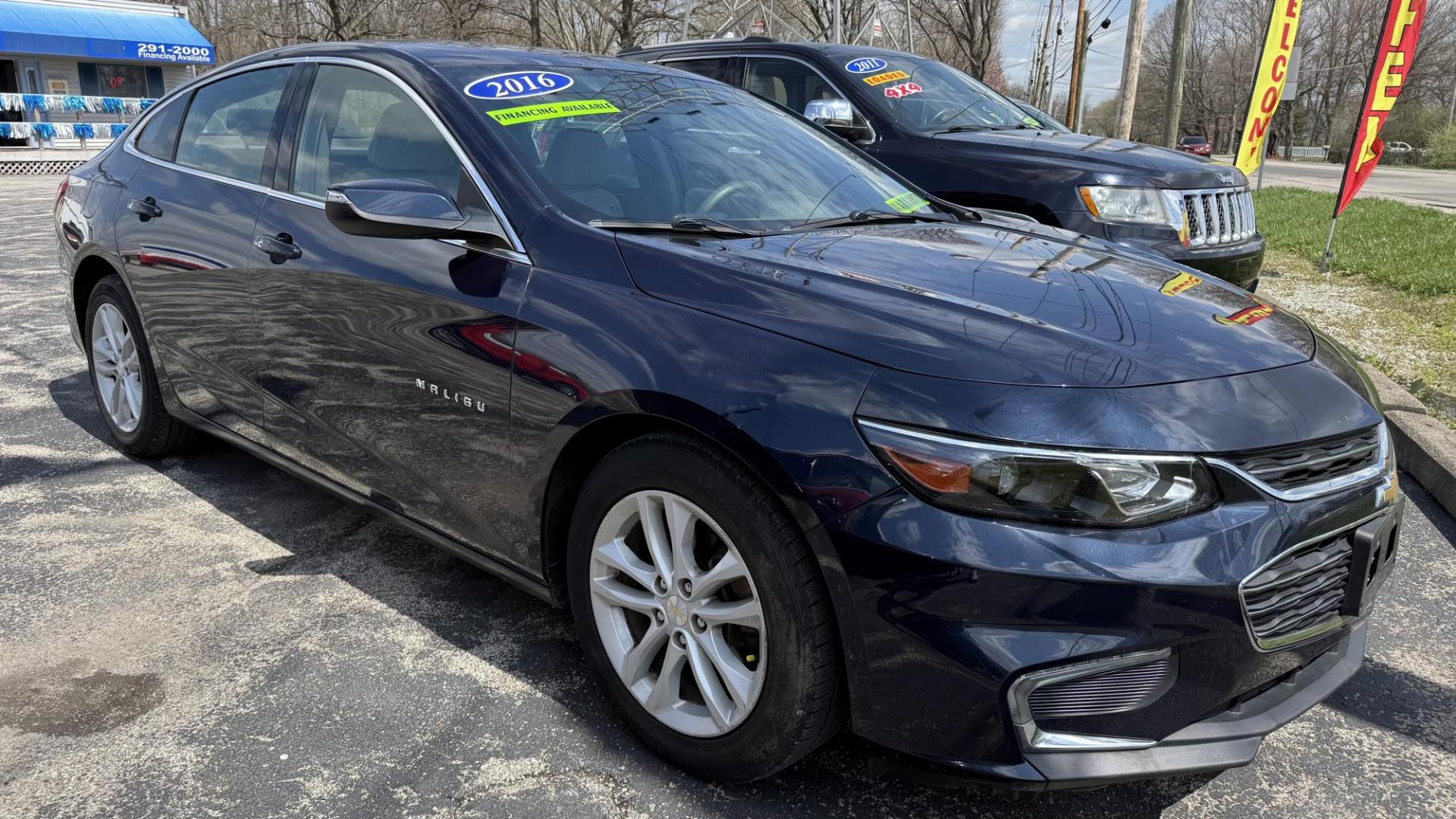 2016 BLUE /GRAY Chevrolet Malibu 1LT (1G1ZE5ST0GF) with an 1.5L L4 DOHC 16V engine, 6A transmission, located at 2710A Westlane Rd., Indianapolis, IN, 46268, (317) 291-2000, 39.885670, -86.208160 - Photo#1
