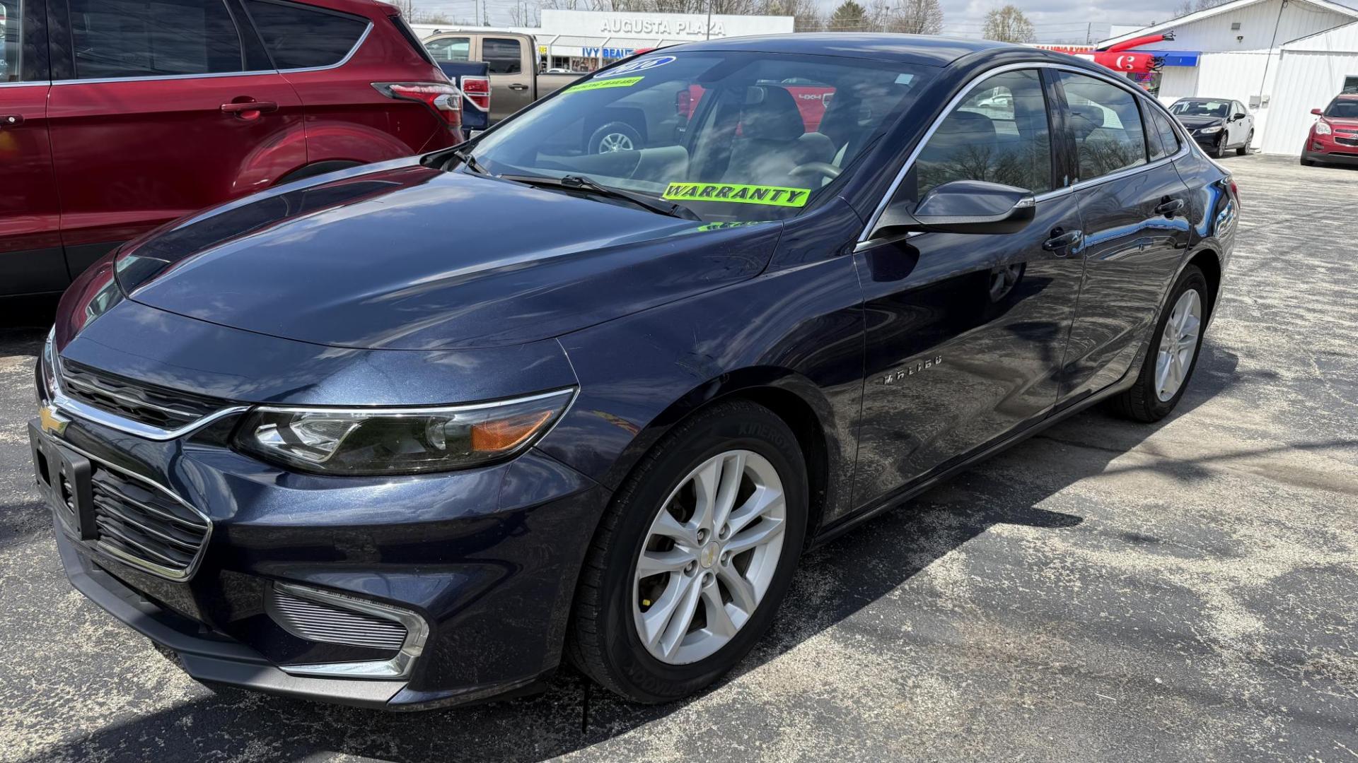 2016 BLUE /GRAY Chevrolet Malibu 1LT (1G1ZE5ST0GF) with an 1.5L L4 DOHC 16V engine, 6A transmission, located at 2710A Westlane Rd., Indianapolis, IN, 46268, (317) 291-2000, 39.885670, -86.208160 - Photo#0