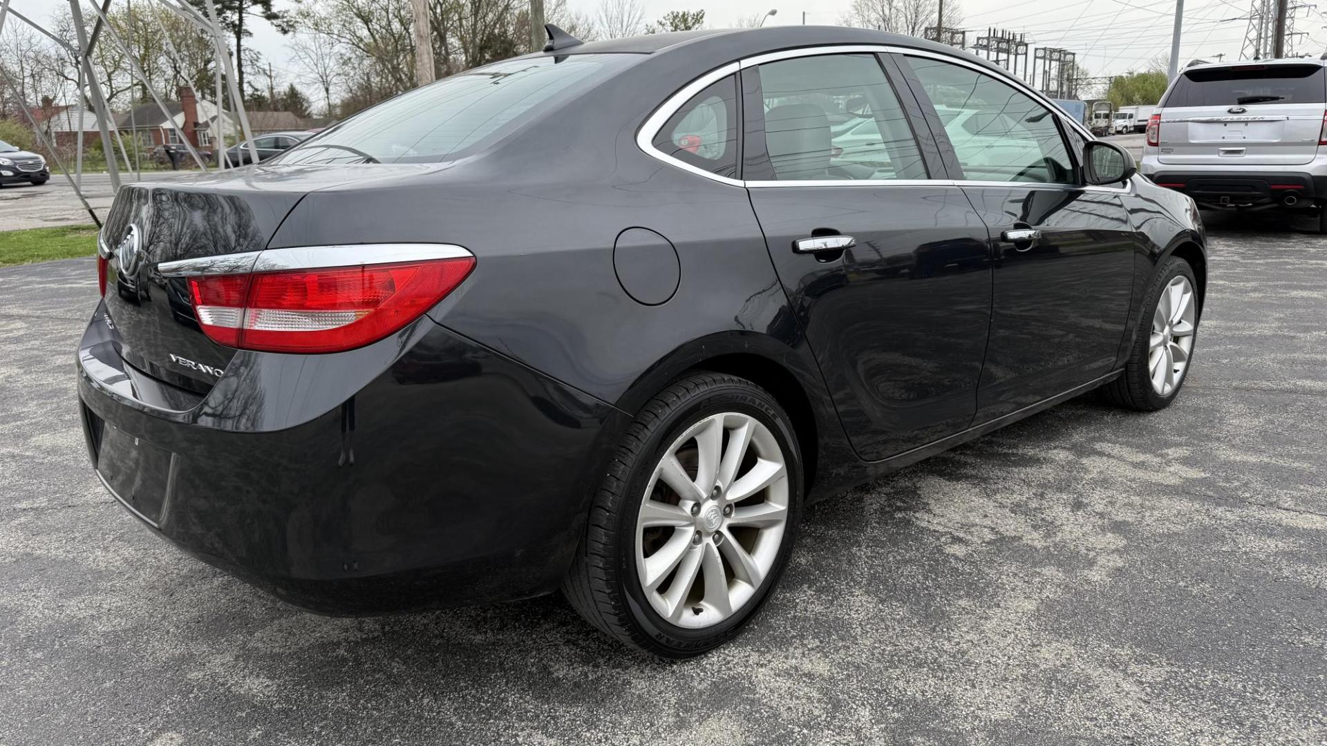 2014 BLACK /BEIGE Buick Verano Base (1G4PP5SK1E4) with an 2.4L L4 DOHC 16V FFV engine, 6-Speed Automatic transmission, located at 2710A Westlane Rd., Indianapolis, IN, 46268, (317) 291-2000, 39.885670, -86.208160 - Photo#3