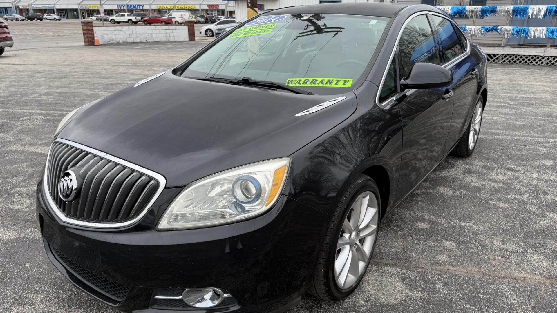 2014 BLACK /BEIGE Buick Verano Base (1G4PP5SK1E4) with an 2.4L L4 DOHC 16V FFV engine, 6-Speed Automatic transmission, located at 2710A Westlane Rd., Indianapolis, IN, 46268, (317) 291-2000, 39.885670, -86.208160 - Photo#1