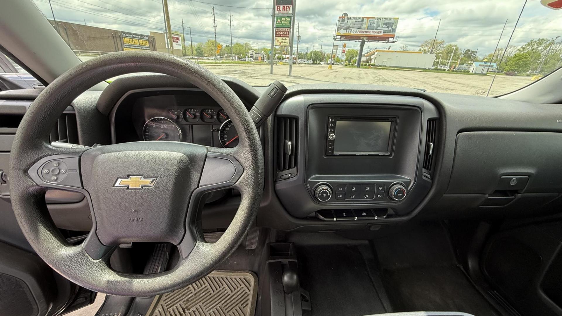2014 BLACK /GRAY Chevrolet Silverado 1500 Work Truck 1WT Double Cab 4WD (1GCVKPEH8EZ) with an 4.3L V6 OHV 12V engine, 6-Speed Automatic transmission, located at 2710A Westlane Rd., Indianapolis, IN, 46268, (317) 291-2000, 39.885670, -86.208160 - Photo#7