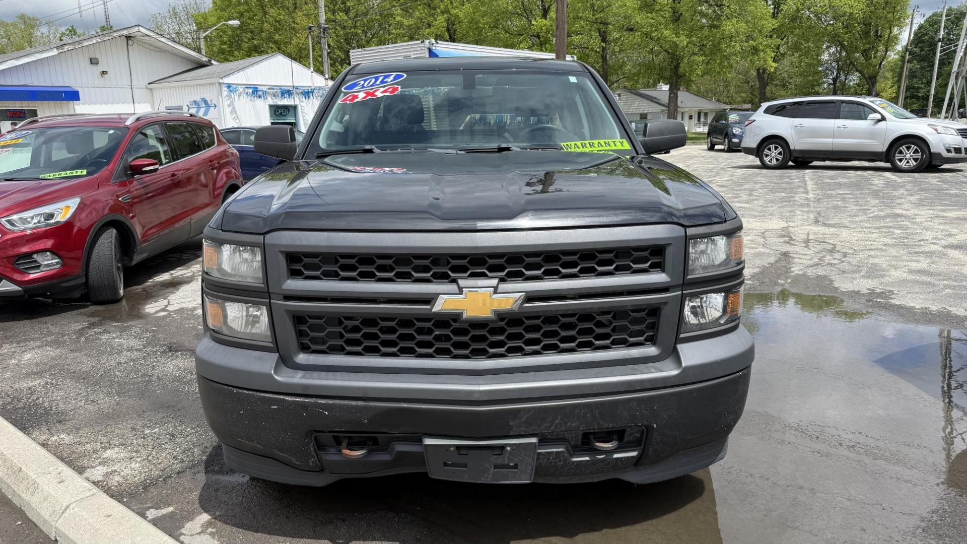 2014 BLACK /GRAY Chevrolet Silverado 1500 Work Truck 1WT Double Cab 4WD (1GCVKPEH8EZ) with an 4.3L V6 OHV 12V engine, 6-Speed Automatic transmission, located at 2710A Westlane Rd., Indianapolis, IN, 46268, (317) 291-2000, 39.885670, -86.208160 - Photo#2