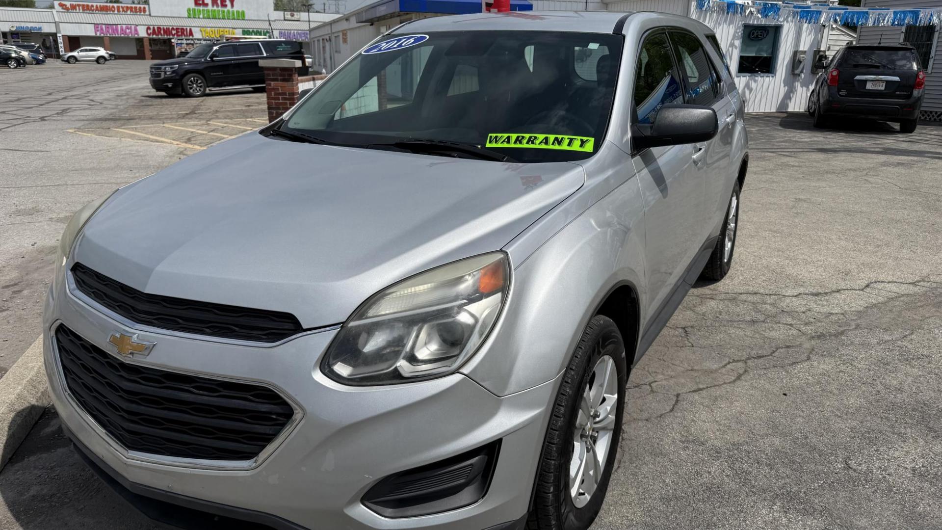 2016 Silver /BLACK Chevrolet Equinox LS AWD (2GNFLEEK8G6) with an 2.4L L4 DOHC 16V FFV engine, 6A transmission, located at 2710A Westlane Rd., Indianapolis, IN, 46268, (317) 291-2000, 39.885670, -86.208160 - Photo#1