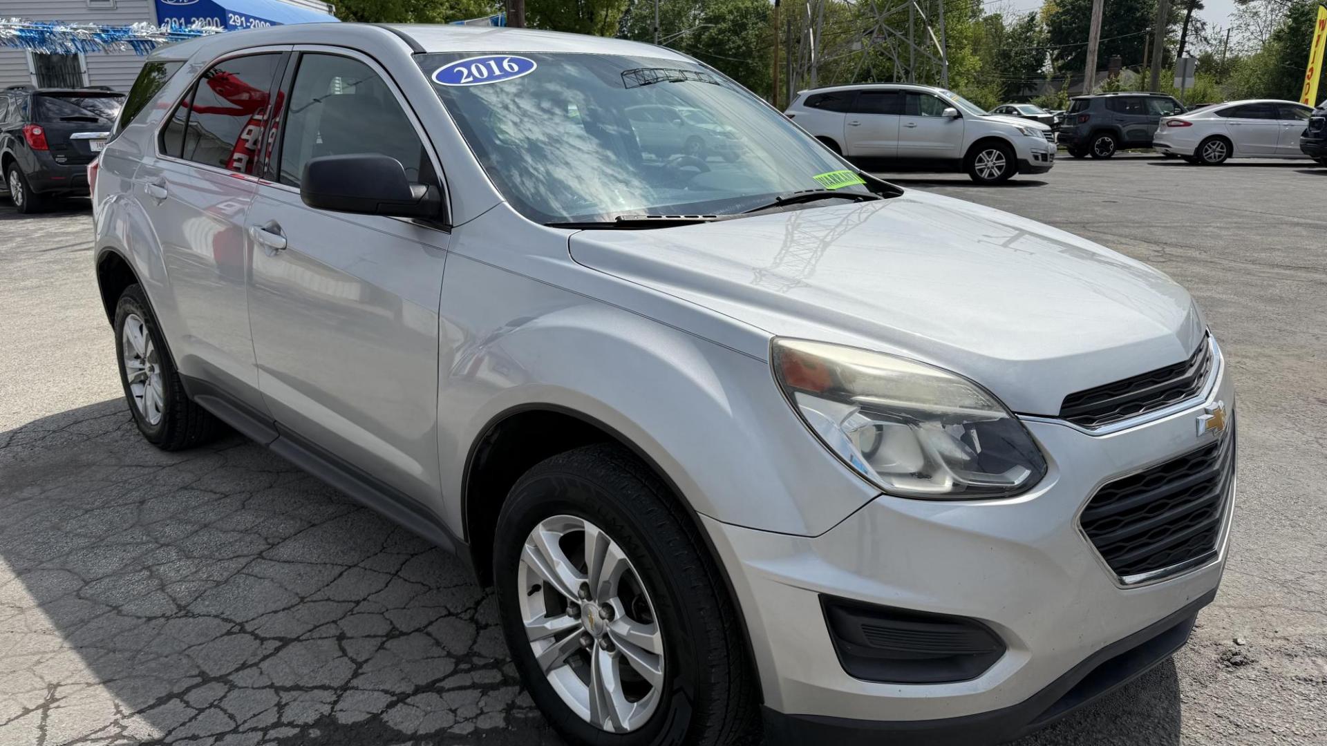 2016 Silver /BLACK Chevrolet Equinox LS AWD (2GNFLEEK8G6) with an 2.4L L4 DOHC 16V FFV engine, 6A transmission, located at 2710A Westlane Rd., Indianapolis, IN, 46268, (317) 291-2000, 39.885670, -86.208160 - Photo#0