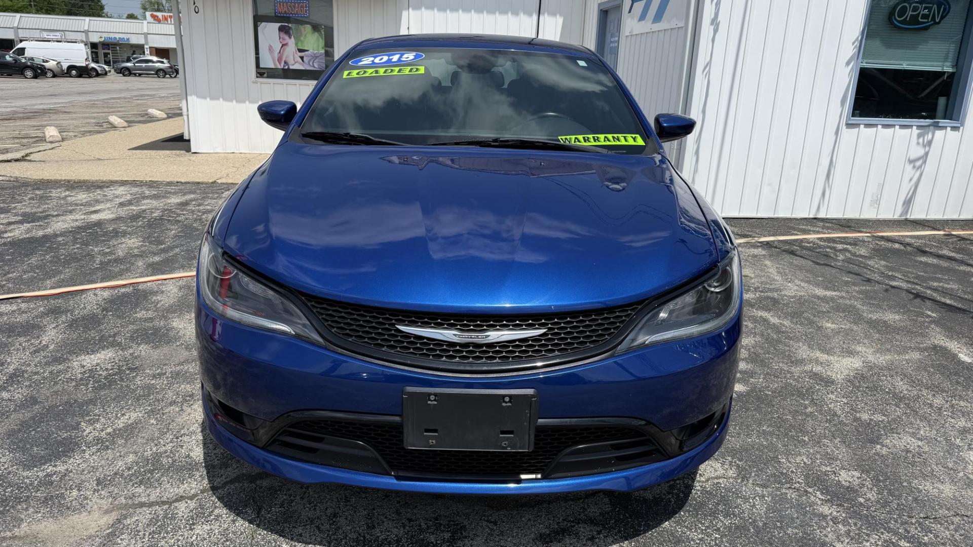 2015 BLUE /BLACK Chrysler 200 S (1C3CCCBG7FN) with an 3.6L V6 DOHC 24V FFV engine, 9-Speed Automatic transmission, located at 2710A Westlane Rd., Indianapolis, IN, 46268, (317) 291-2000, 39.885670, -86.208160 - Photo#2