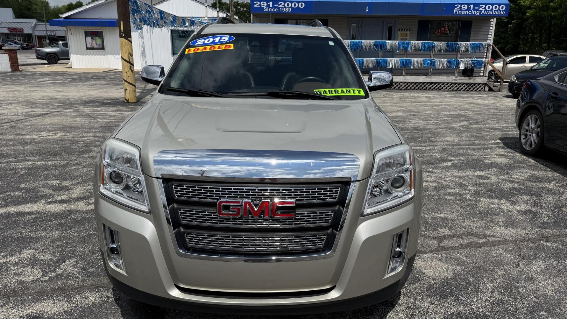 2015 GOLD /TAN/BROWN GMC Terrain SLT2 AWD (2GKFLYEK5F6) with an 2.4L L4 DOHC 16V FFV engine, 6-Speed Automatic transmission, located at 2710A Westlane Rd., Indianapolis, IN, 46268, (317) 291-2000, 39.885670, -86.208160 - Photo#2