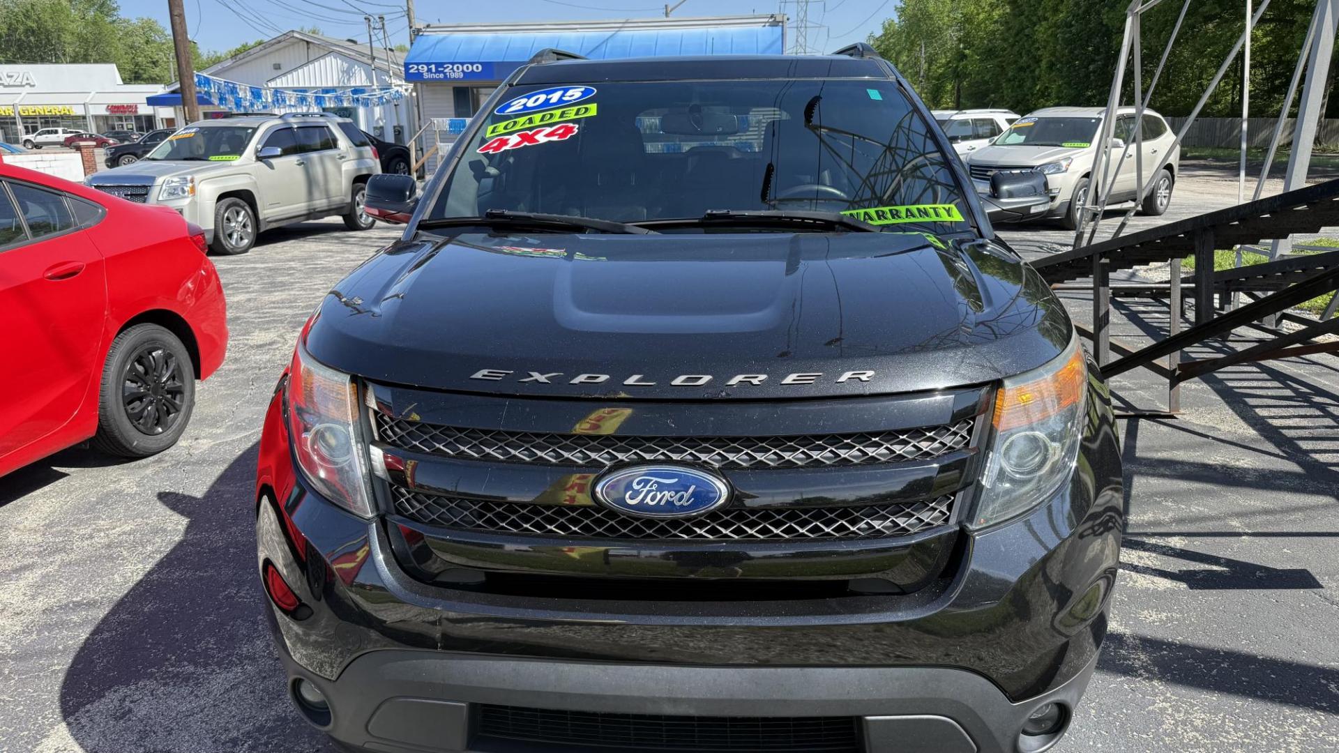 2015 BLACK /BLACK Ford Explorer Sport 4WD (1FM5K8GT3FG) with an 3.5L V6 DOHC 24V engine, 6-Speed Automatic transmission, located at 2710A Westlane Rd., Indianapolis, IN, 46268, (317) 291-2000, 39.885670, -86.208160 - Photo#2