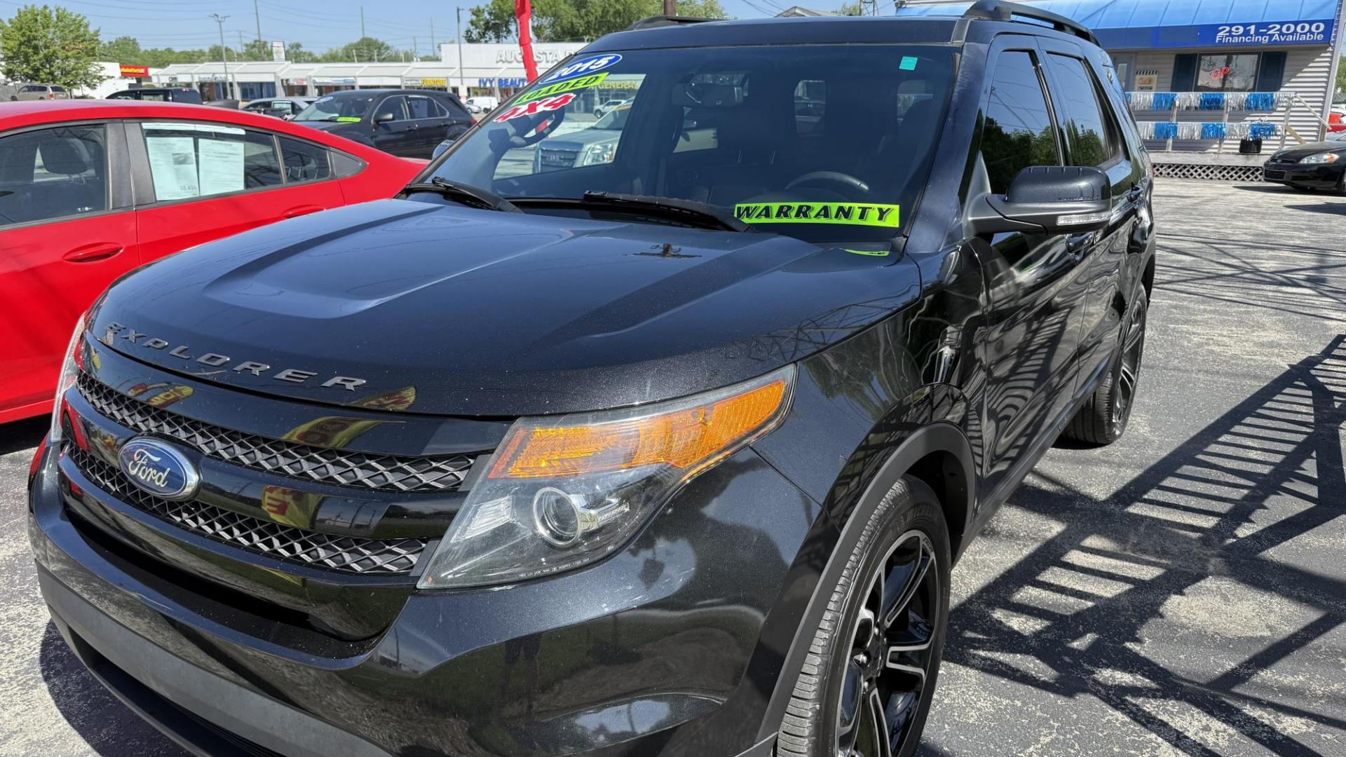 2015 BLACK /BLACK Ford Explorer Sport 4WD (1FM5K8GT3FG) with an 3.5L V6 DOHC 24V engine, 6-Speed Automatic transmission, located at 2710A Westlane Rd., Indianapolis, IN, 46268, (317) 291-2000, 39.885670, -86.208160 - Photo#1