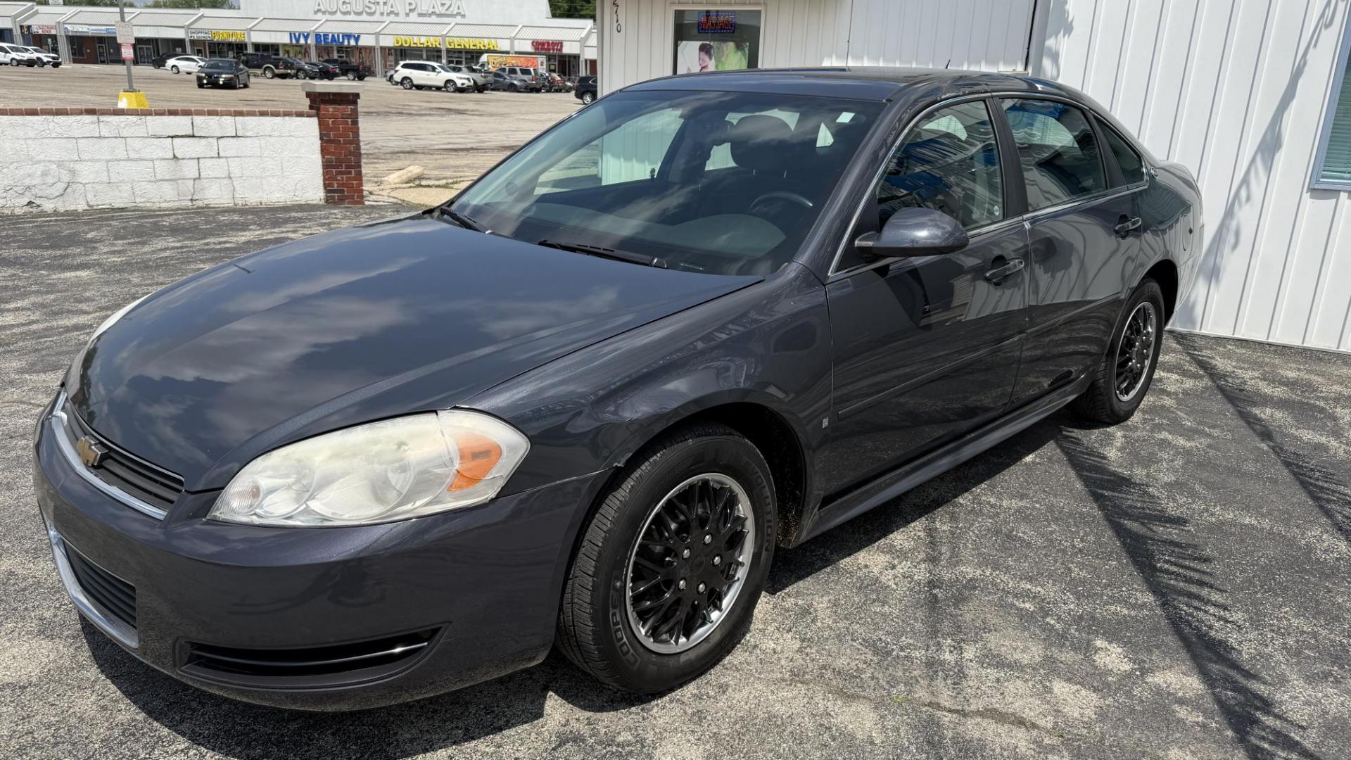 2009 BLUE /GRAY Chevrolet Impala LS (2G1WB57K791) with an 3.5L V6 OHV 16V FFV engine, 4-Speed Automatic transmission, located at 2710A Westlane Rd., Indianapolis, IN, 46268, (317) 291-2000, 39.885670, -86.208160 - Photo#1