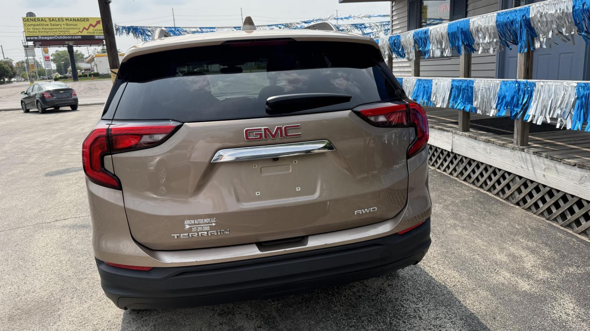 2018 BROWN /BLACK GMC Terrain SLE AWD (3GKALTEV8JL) with an 1.4L L4 DOHC 16V TURBO engine, 6A transmission, located at 2710A Westlane Rd., Indianapolis, IN, 46268, (317) 291-2000, 39.885670, -86.208160 - Photo#3