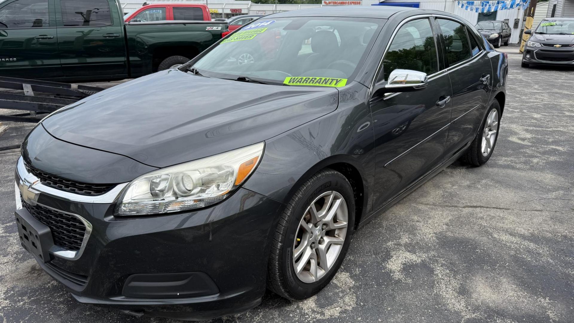 2014 GRAY /BLACK Chevrolet Malibu 1LT (1G11C5SL9EF) with an 2.5L L4 DOHC 16V engine, 6-Speed Automatic transmission, located at 2710A Westlane Rd., Indianapolis, IN, 46268, (317) 291-2000, 39.885670, -86.208160 - Photo#1
