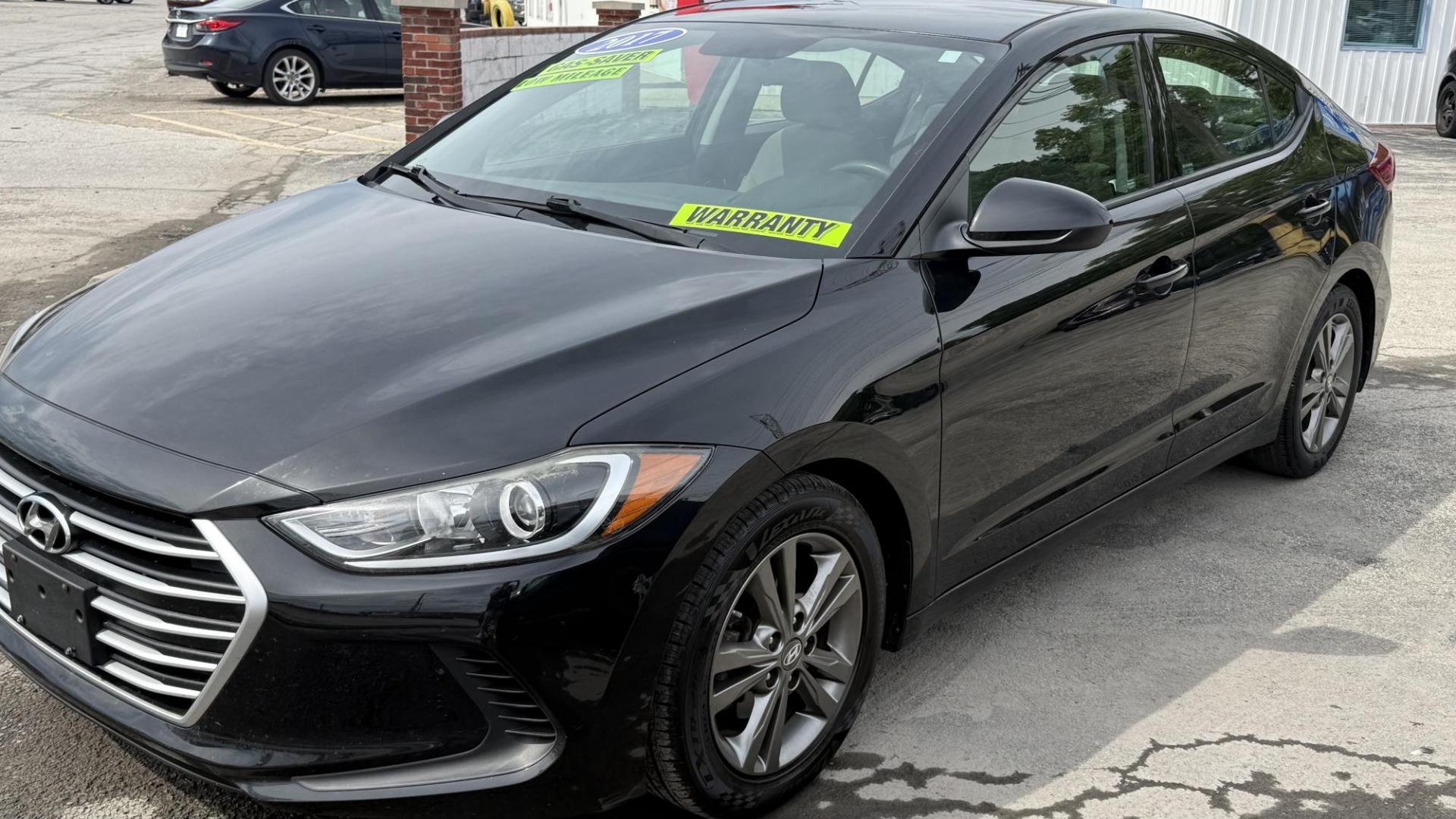 2017 BLACK /GRAY/BLACK Hyundai Elantra Limited (5NPD84LF3HH) with an 1.8L L4 DOHC 16V engine, 6A transmission, located at 2710A Westlane Rd., Indianapolis, IN, 46268, (317) 291-2000, 39.885670, -86.208160 - Photo#0