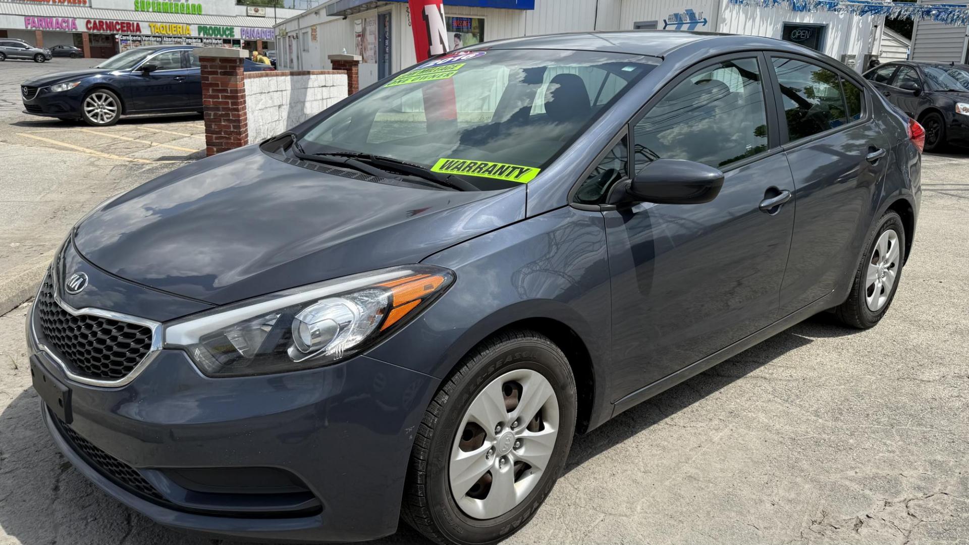 2016 /BLACK Kia Forte LX w/Popular Package (KNAFK4A62G5) with an 1.8L L4 DOHC 16V engine, 6-Speed Automatic transmission, located at 2710A Westlane Rd., Indianapolis, IN, 46268, (317) 291-2000, 39.885670, -86.208160 - Photo#1