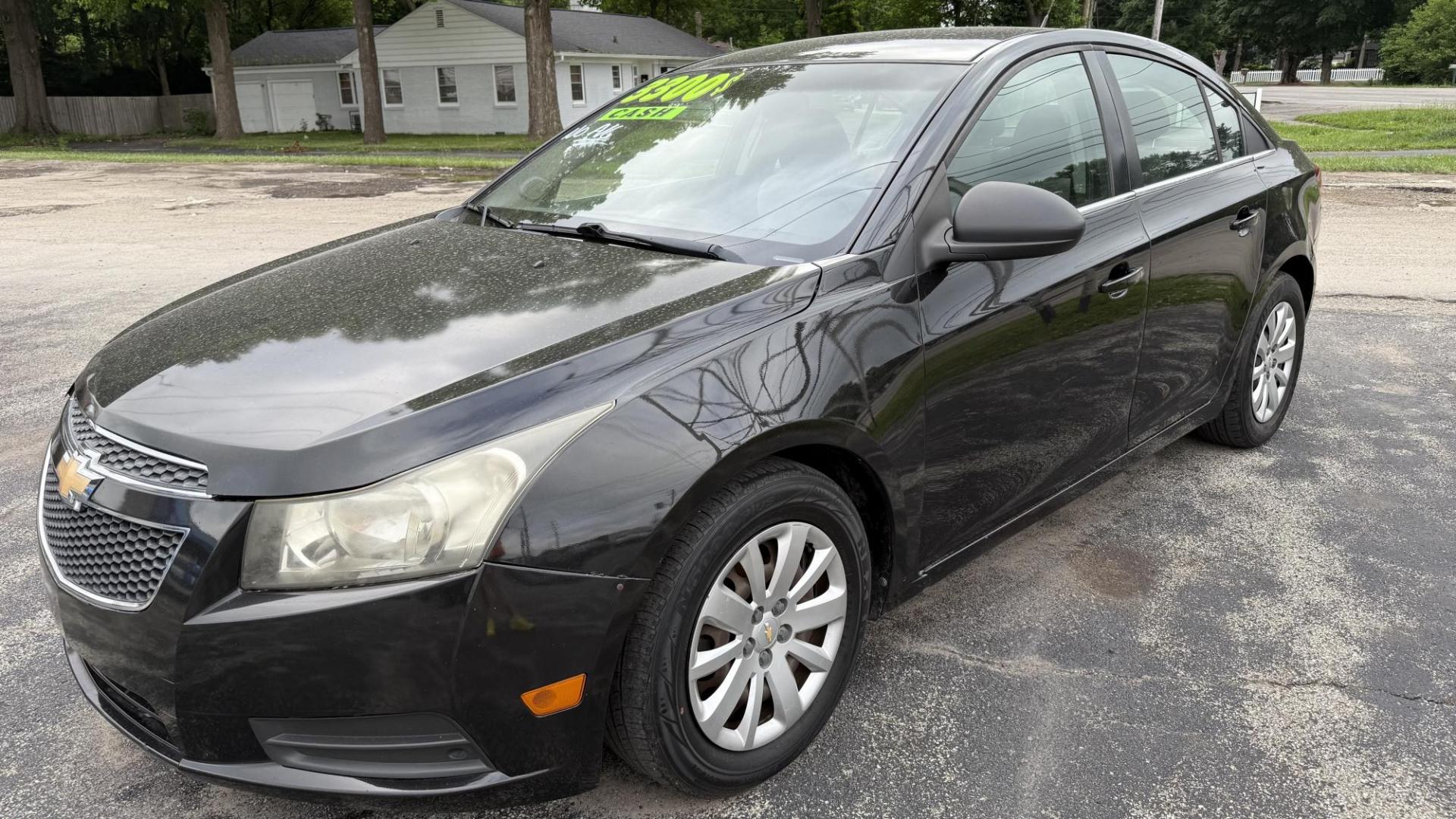 2011 BLACK /BLACK Chevrolet Cruze 2LS (1G1PC5SH5B7) with an 1.8L L4 DOHC 16V FFV engine, 6-Speed Automatic transmission, located at 2710A Westlane Rd., Indianapolis, IN, 46268, (317) 291-2000, 39.885670, -86.208160 - Photo#3