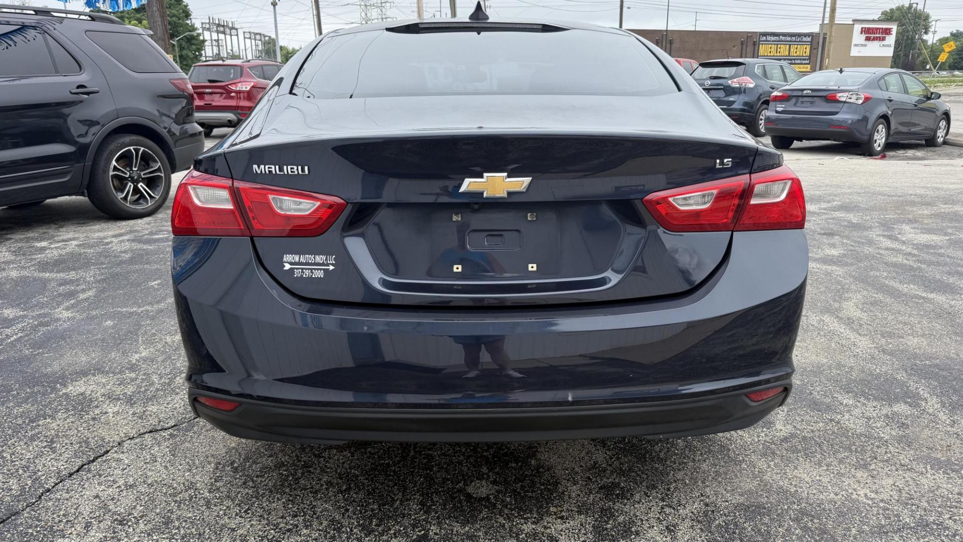 2016 BLUE /GRAY Chevrolet Malibu LS (1G1ZB5ST3GF) with an 1.5L L4 DOHC 16V engine, 6A transmission, located at 2710A Westlane Rd., Indianapolis, IN, 46268, (317) 291-2000, 39.885670, -86.208160 - Photo#3