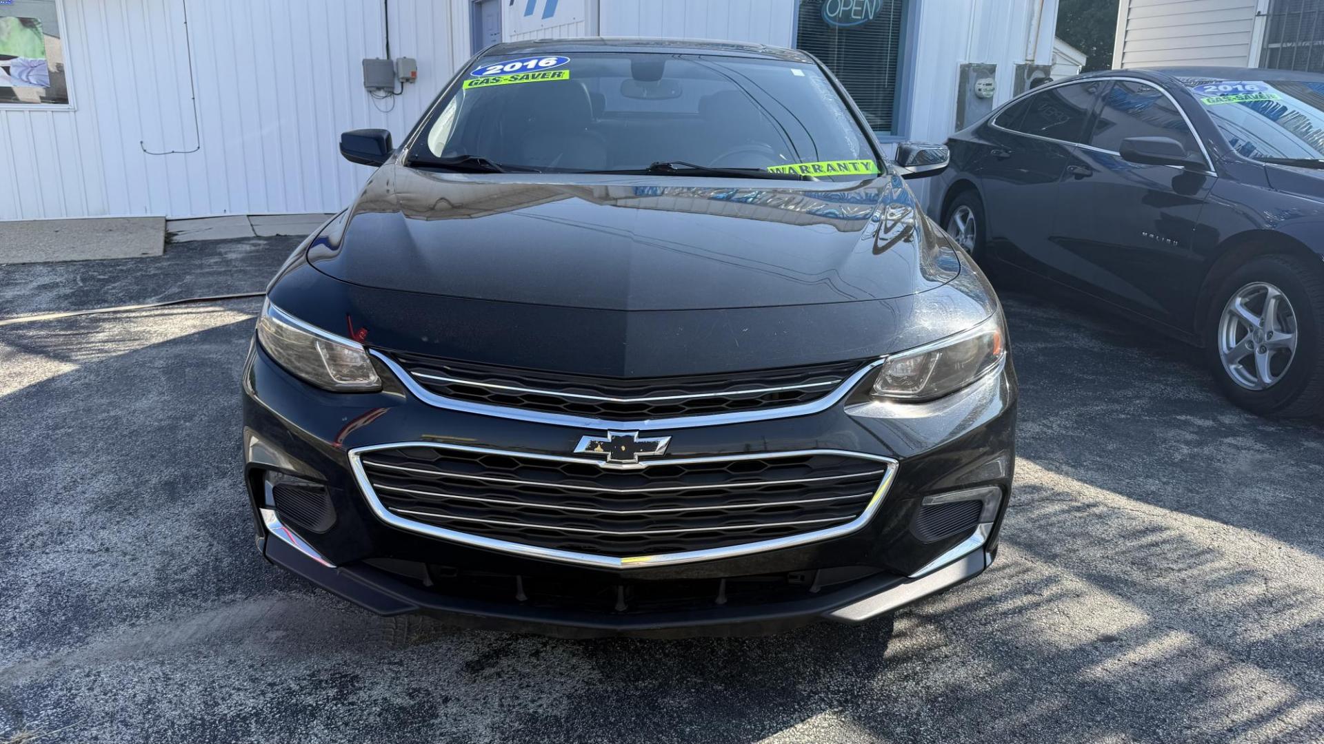 2016 BLACK /BLACK Chevrolet Malibu 1LT (1G1ZE5ST8GF) with an 1.5L L4 DOHC 16V engine, 6A transmission, located at 2710A Westlane Rd., Indianapolis, IN, 46268, (317) 291-2000, 39.885670, -86.208160 - Photo#2