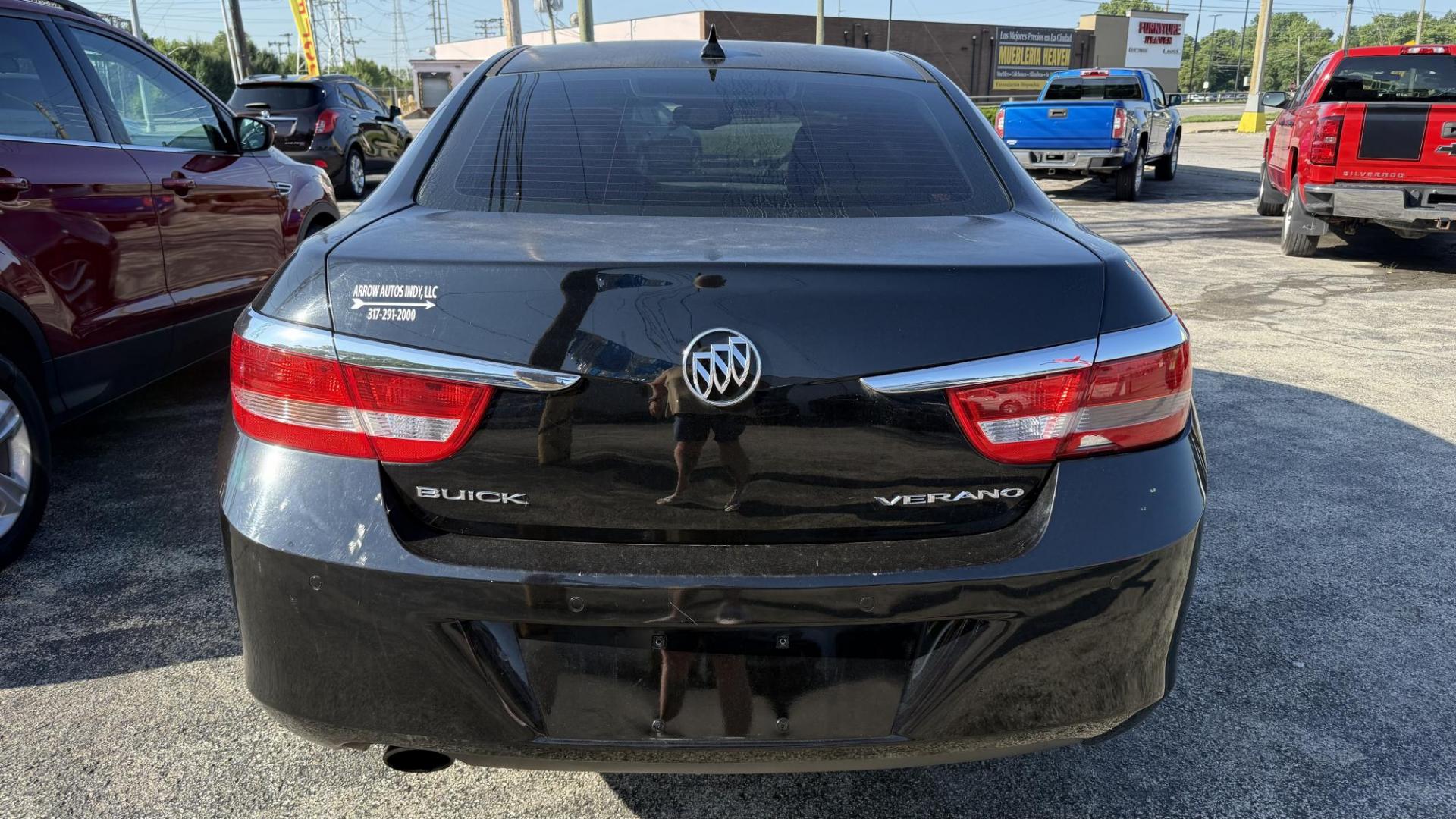 2012 BLACK /BEIGE Buick Verano Convenience (1G4PR5SK3C4) with an 2.4L L4 DOHC 16V FFV engine, 6-Speed Automatic transmission, located at 2710A Westlane Rd., Indianapolis, IN, 46268, (317) 291-2000, 39.885670, -86.208160 - Photo#6