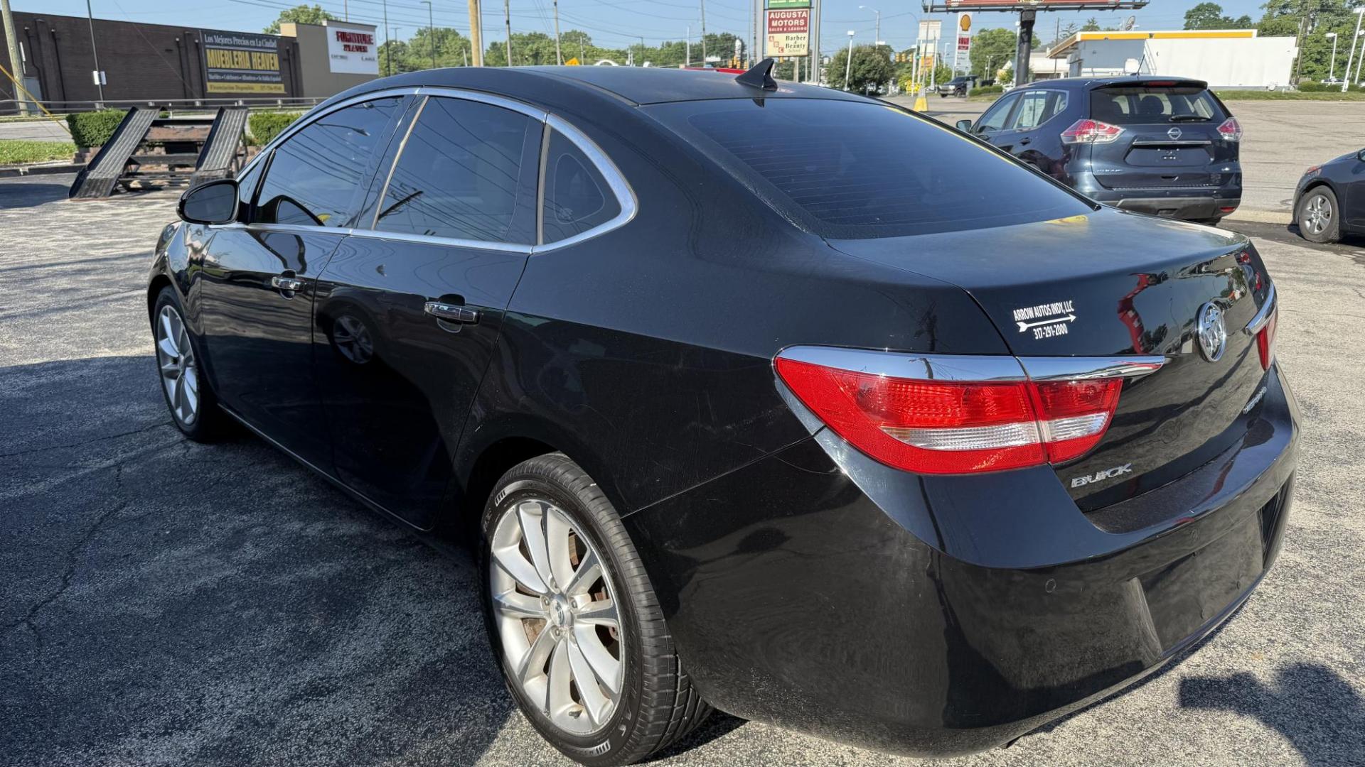 2012 BLACK /BEIGE Buick Verano Convenience (1G4PR5SK3C4) with an 2.4L L4 DOHC 16V FFV engine, 6-Speed Automatic transmission, located at 2710A Westlane Rd., Indianapolis, IN, 46268, (317) 291-2000, 39.885670, -86.208160 - Photo#7