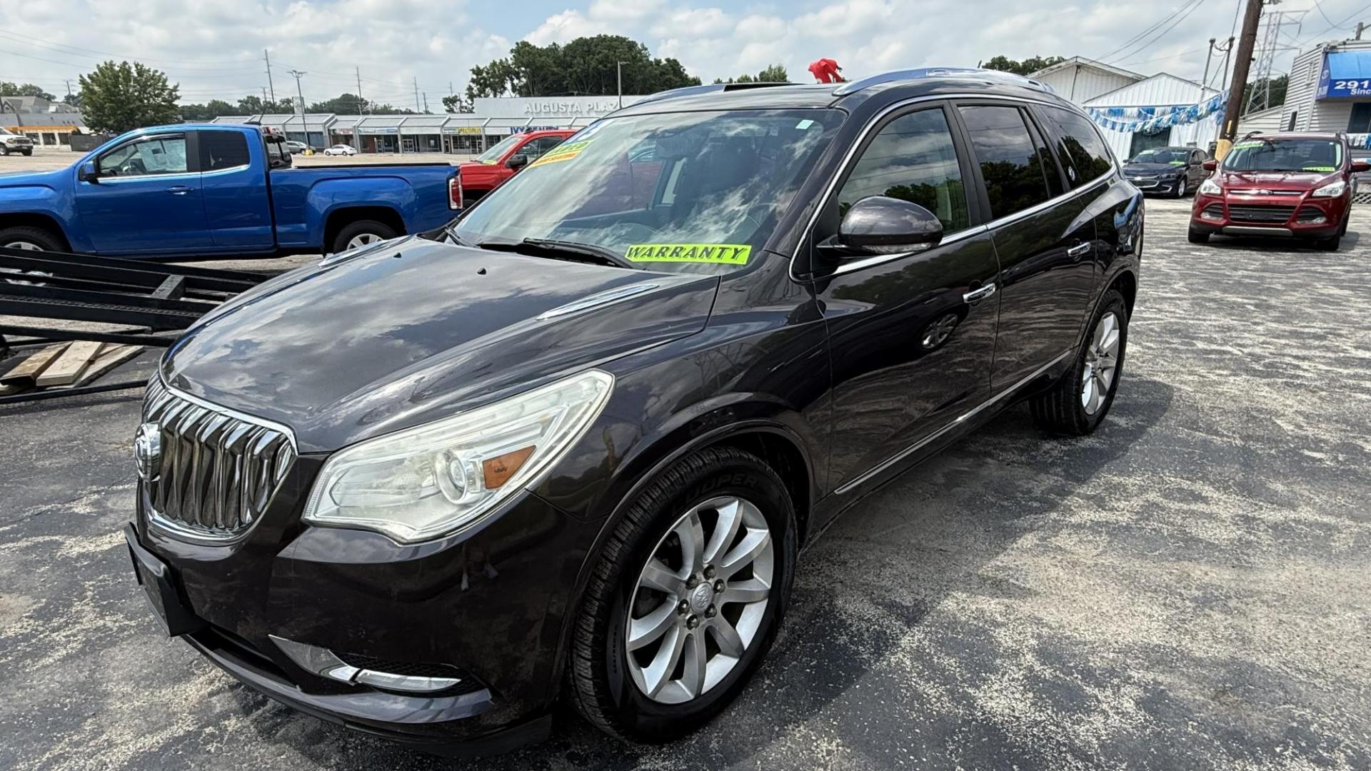 2013 GRAY /GRAY Buick Enclave Premium AWD (5GAKVDKD6DJ) with an 3.6L V6 DOHC 24V engine, 6-Speed Automatic Overdrive transmission, located at 2710A Westlane Rd., Indianapolis, IN, 46268, (317) 291-2000, 39.885670, -86.208160 - Photo#1