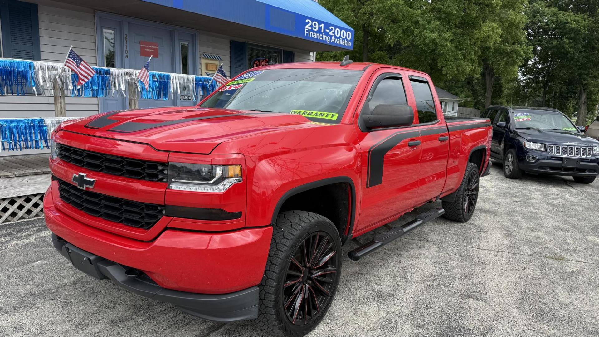 2017 RED /GRAY Chevrolet Silverado 1500 Work Truck Double Cab 4WD (1GCVKPEC8HZ) with an 5.3L V8 OHV 16V engine, 6A transmission, located at 2710A Westlane Rd., Indianapolis, IN, 46268, (317) 291-2000, 39.885670, -86.208160 - Photo#1