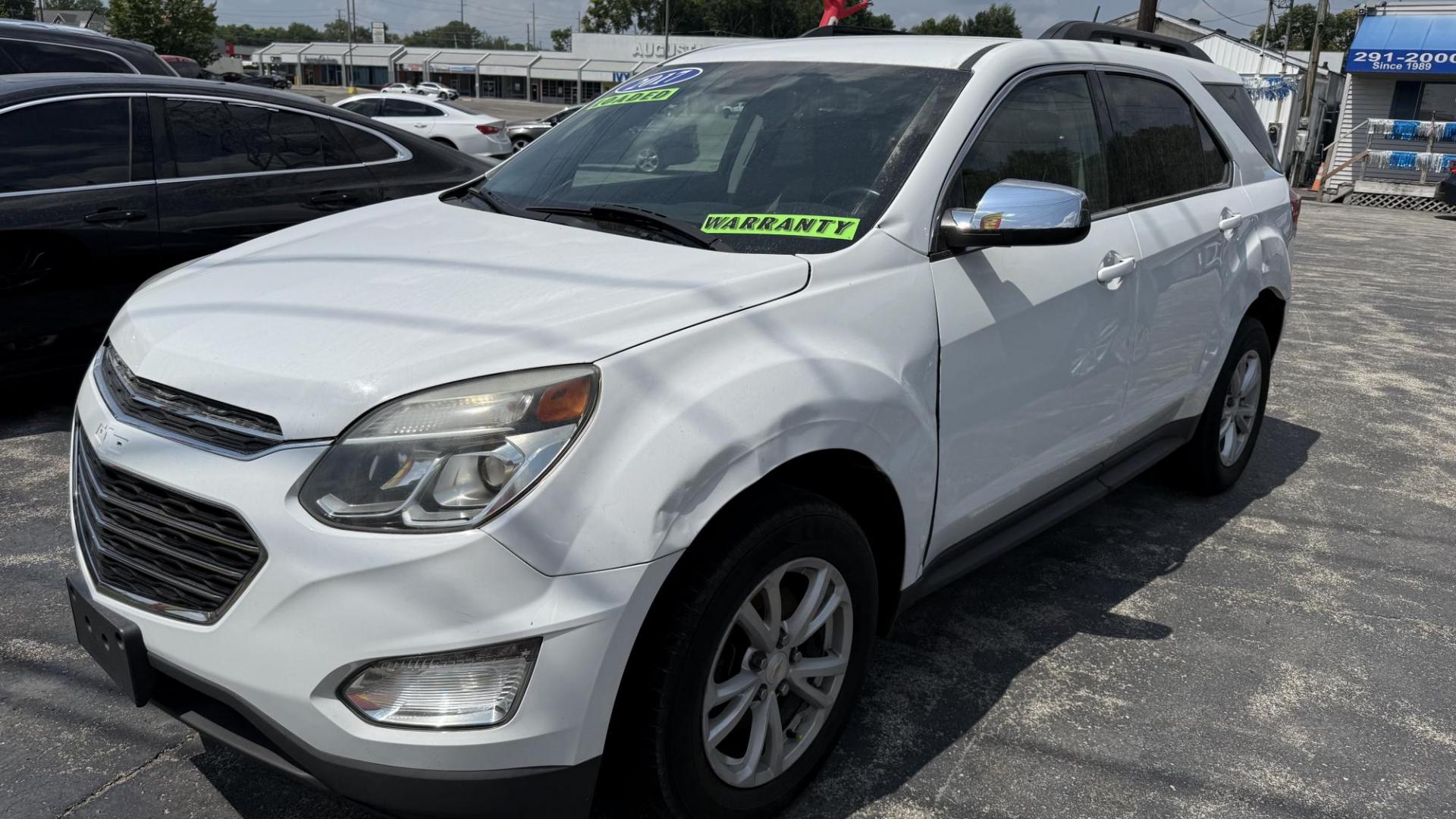 2017 WHITE /BLACK Chevrolet Equinox LT AWD (2GNFLFEKXH6) with an 2.4L L4 DOHC 16V FFV engine, 6A transmission, located at 2710A Westlane Rd., Indianapolis, IN, 46268, (317) 291-2000, 39.885670, -86.208160 - Photo#1