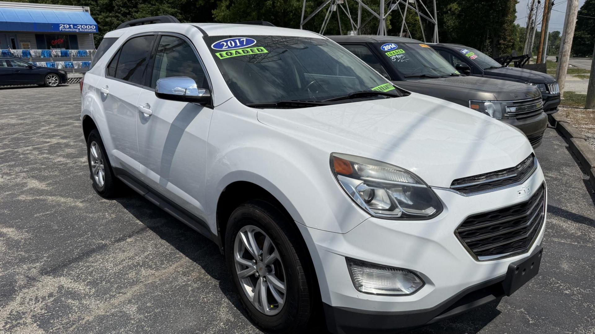 2017 WHITE /BLACK Chevrolet Equinox LT AWD (2GNFLFEKXH6) with an 2.4L L4 DOHC 16V FFV engine, 6A transmission, located at 2710A Westlane Rd., Indianapolis, IN, 46268, (317) 291-2000, 39.885670, -86.208160 - Photo#0