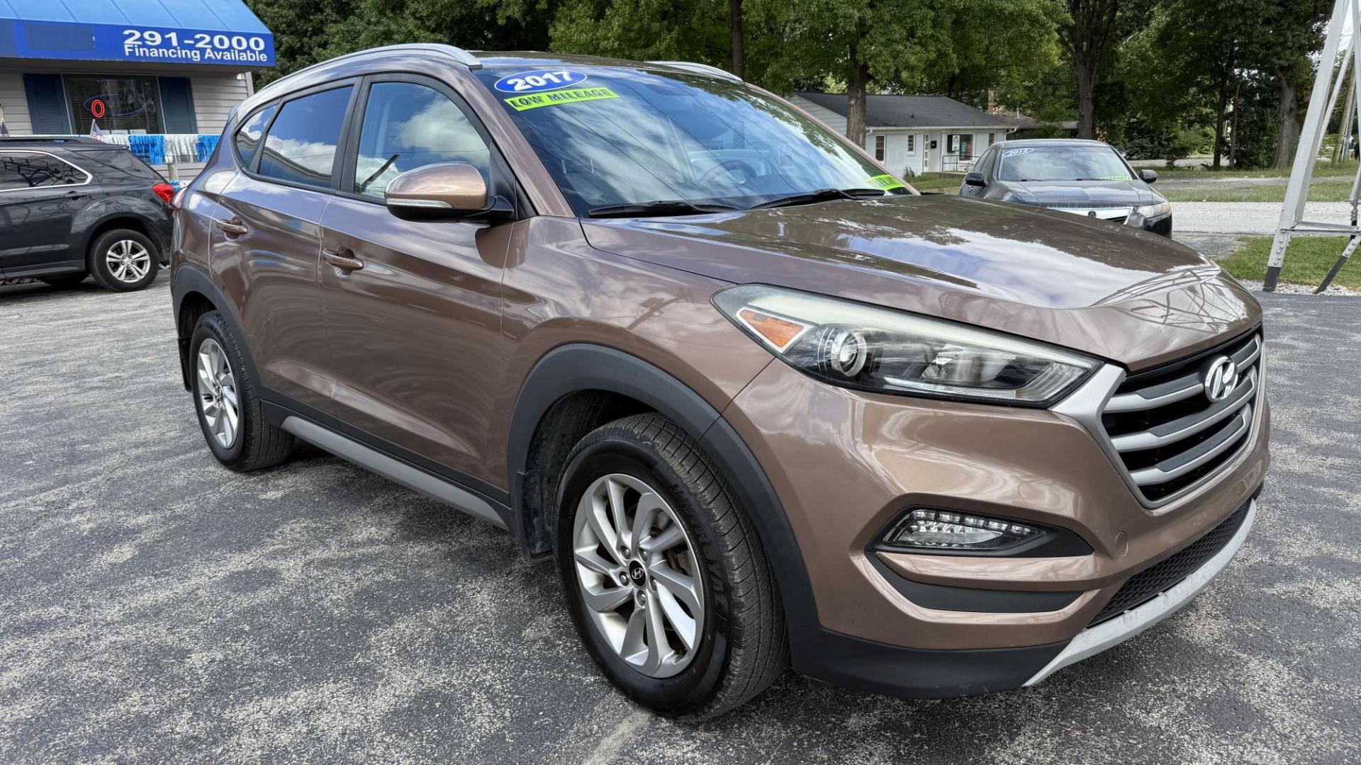 2017 BROWN /TAN Hyundai Tucson Eco AWD (KM8J3CA29HU) with an 1.6L L4 DOHC 16V engine, 7A transmission, located at 2710A Westlane Rd., Indianapolis, IN, 46268, (317) 291-2000, 39.885670, -86.208160 - Photo#0
