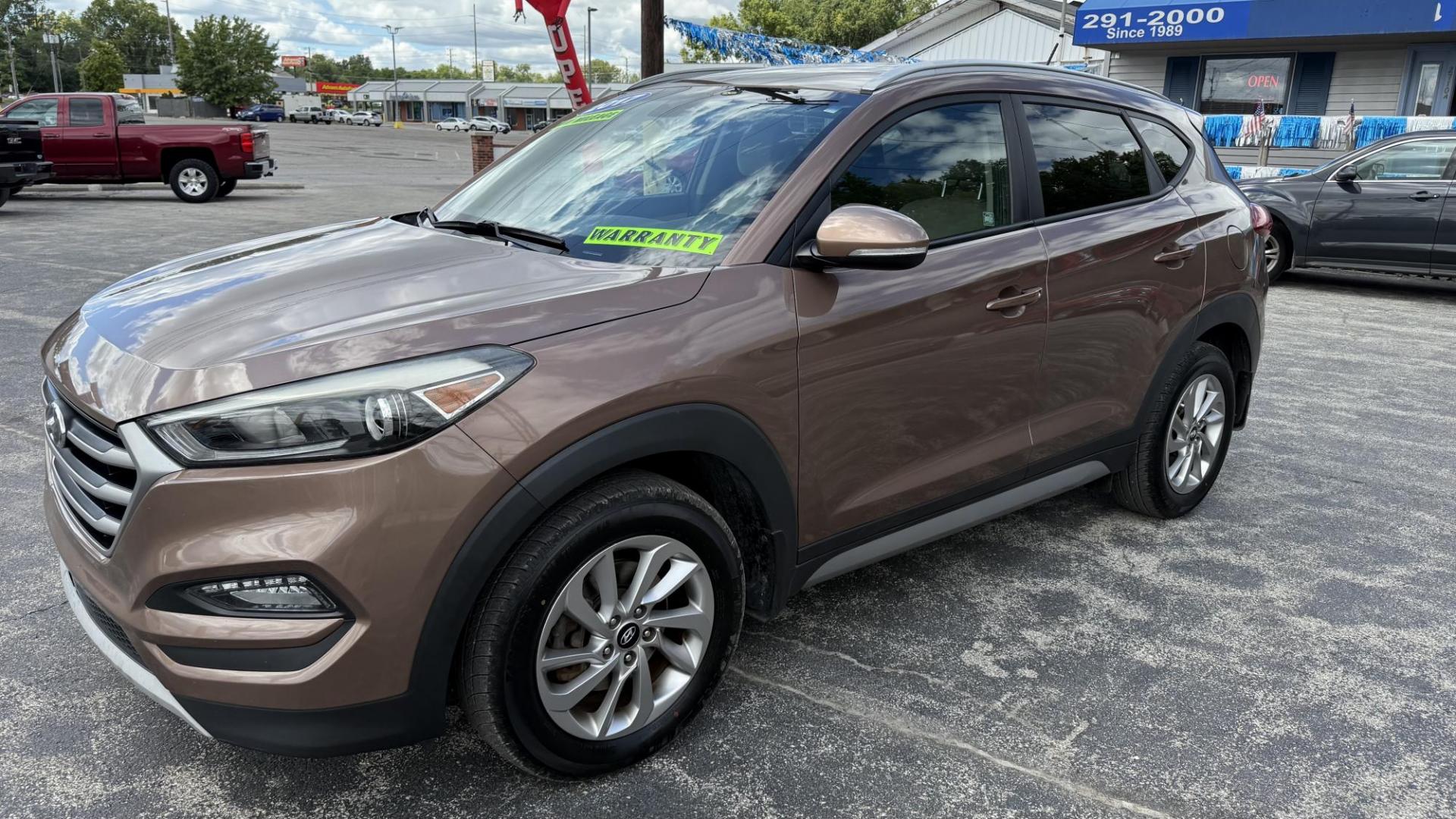 2017 BROWN /TAN Hyundai Tucson Eco AWD (KM8J3CA29HU) with an 1.6L L4 DOHC 16V engine, 7A transmission, located at 2710A Westlane Rd., Indianapolis, IN, 46268, (317) 291-2000, 39.885670, -86.208160 - Photo#1