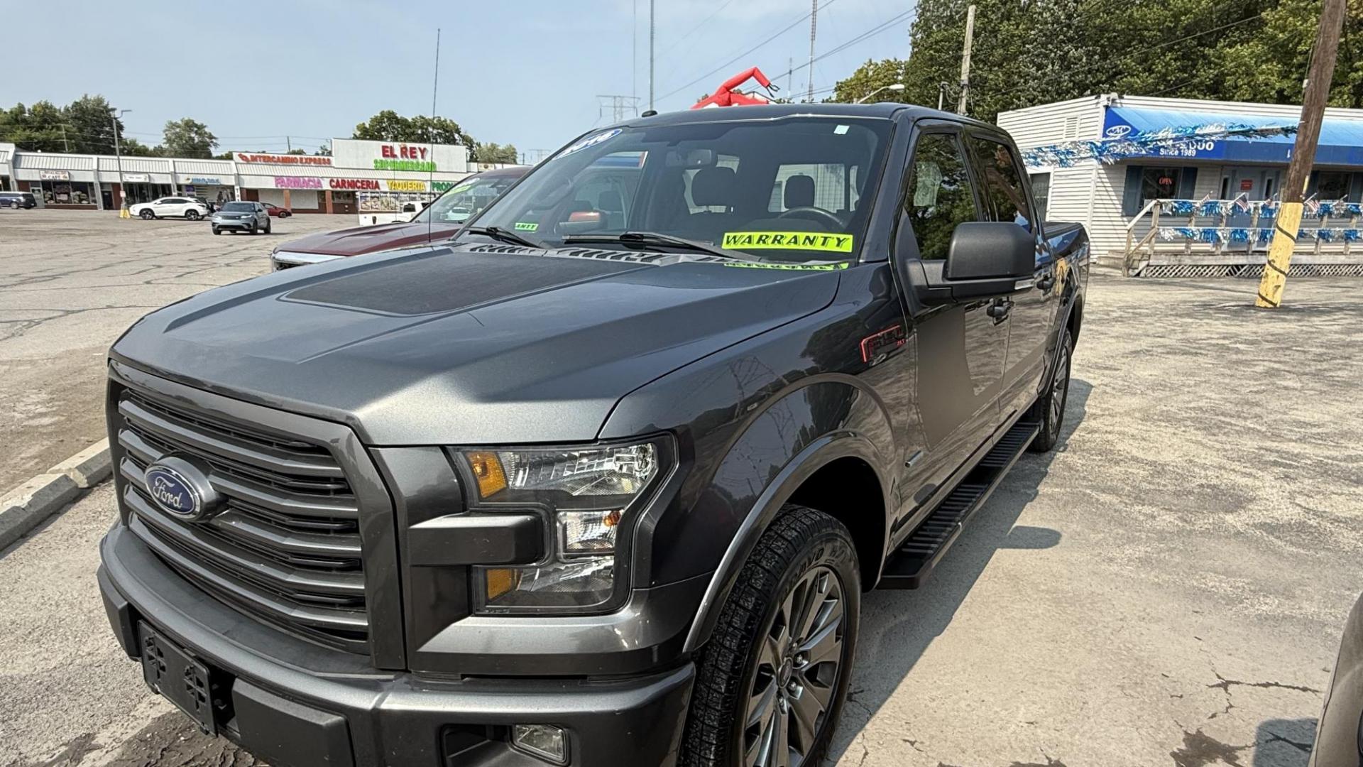 2016 DARK GRAY /GRAY/RED Ford F-150 XLT SuperCrew 6.5-ft. Bed 4WD (1FTEW1EP9GF) with an 2.7L V6 DOHC 24V engine, 6A transmission, located at 2710A Westlane Rd., Indianapolis, IN, 46268, (317) 291-2000, 39.885670, -86.208160 - Photo#1