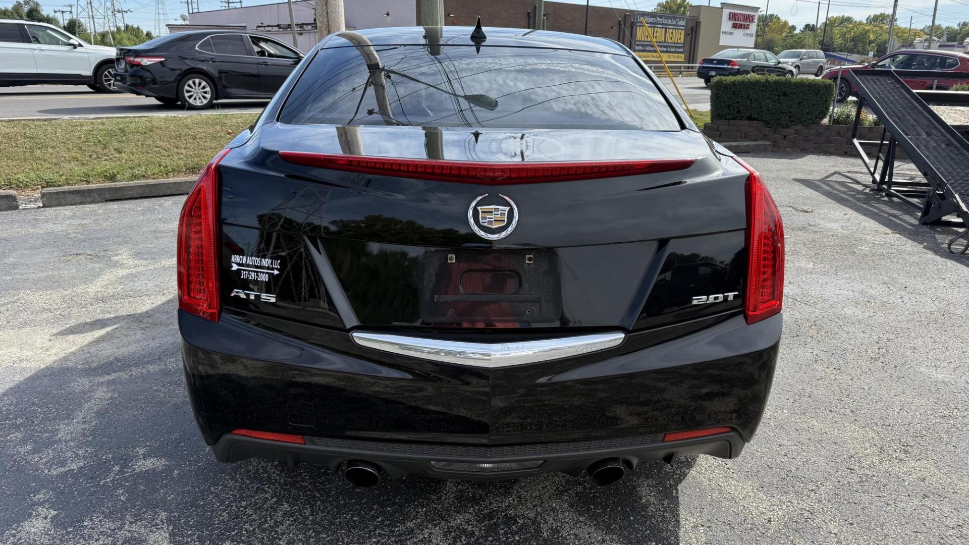 2014 BLACK /BLACK Cadillac ATS 2.0L Base RWD (1G6AA5RX2E0) with an 2.0L L4 DOHC 16V engine, 6-Speed Automatic transmission, located at 2710A Westlane Rd., Indianapolis, IN, 46268, (317) 291-2000, 39.885670, -86.208160 - Photo#3