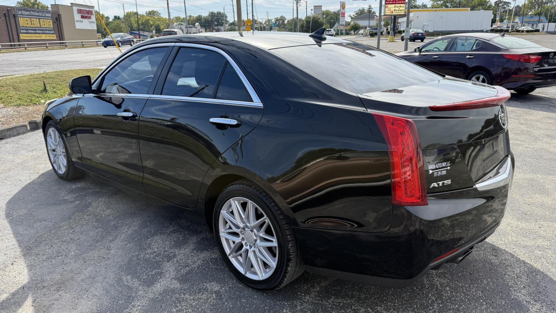 2014 BLACK /BLACK Cadillac ATS 2.0L Base RWD (1G6AA5RX2E0) with an 2.0L L4 DOHC 16V engine, 6-Speed Automatic transmission, located at 2710A Westlane Rd., Indianapolis, IN, 46268, (317) 291-2000, 39.885670, -86.208160 - Photo#4