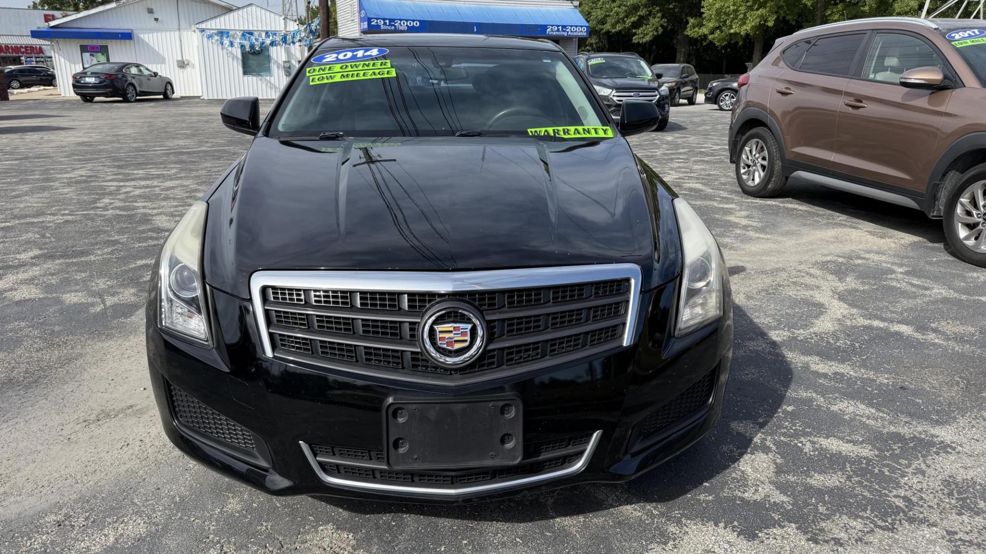 2014 BLACK /BLACK Cadillac ATS 2.0L Base RWD (1G6AA5RX2E0) with an 2.0L L4 DOHC 16V engine, 6-Speed Automatic transmission, located at 2710A Westlane Rd., Indianapolis, IN, 46268, (317) 291-2000, 39.885670, -86.208160 - Photo#2