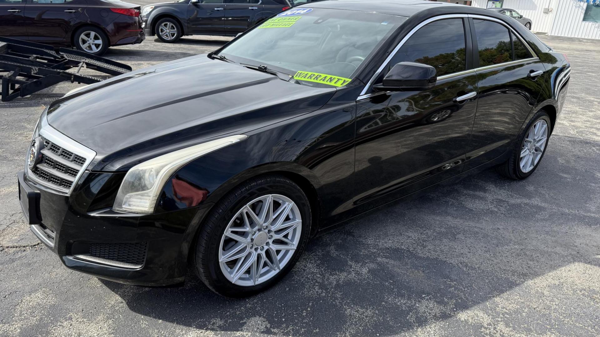 2014 BLACK /BLACK Cadillac ATS 2.0L Base RWD (1G6AA5RX2E0) with an 2.0L L4 DOHC 16V engine, 6-Speed Automatic transmission, located at 2710A Westlane Rd., Indianapolis, IN, 46268, (317) 291-2000, 39.885670, -86.208160 - Photo#0