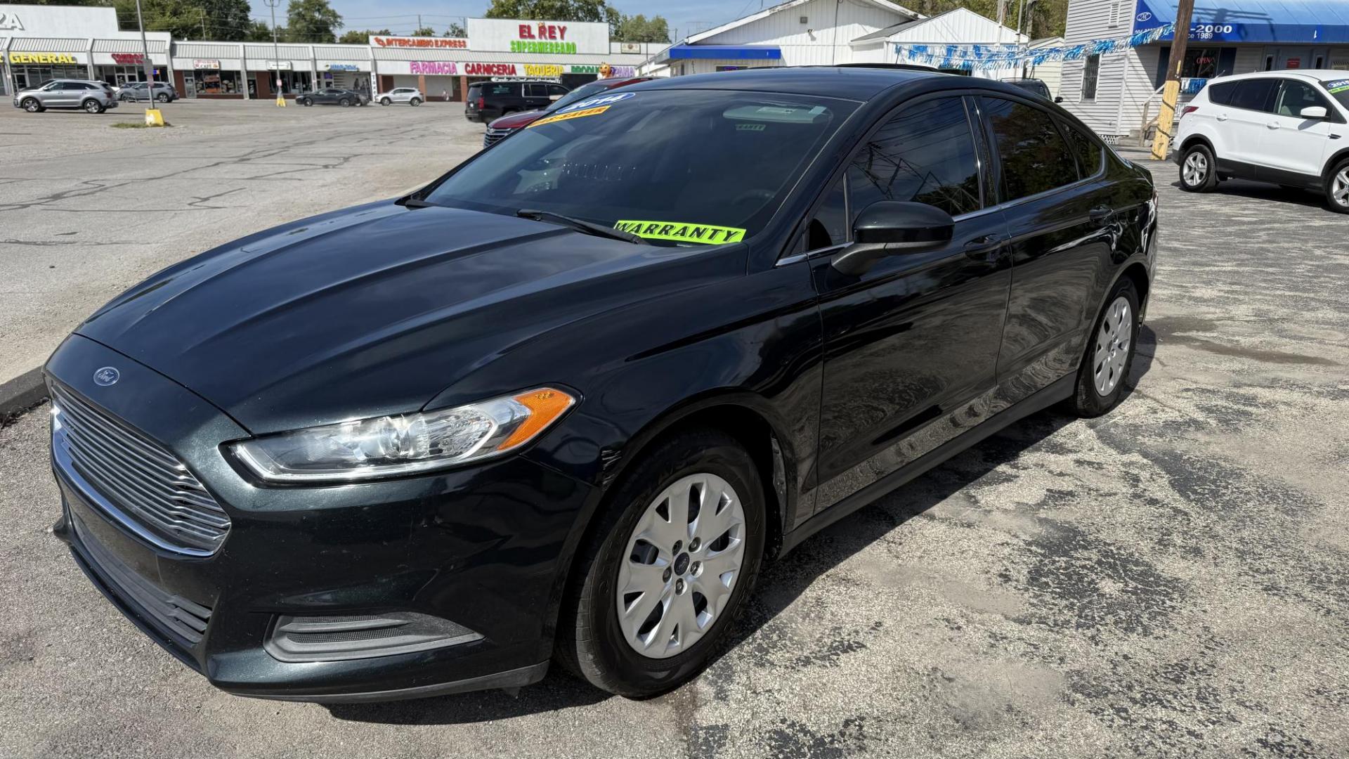 2014 BLACK Ford Fusion S (3FA6P0G72ER) with an 2.5L L4 DOHC 16V engine, 6A transmission, located at 2710A Westlane Rd., Indianapolis, IN, 46268, (317) 291-2000, 39.885670, -86.208160 - Photo#1