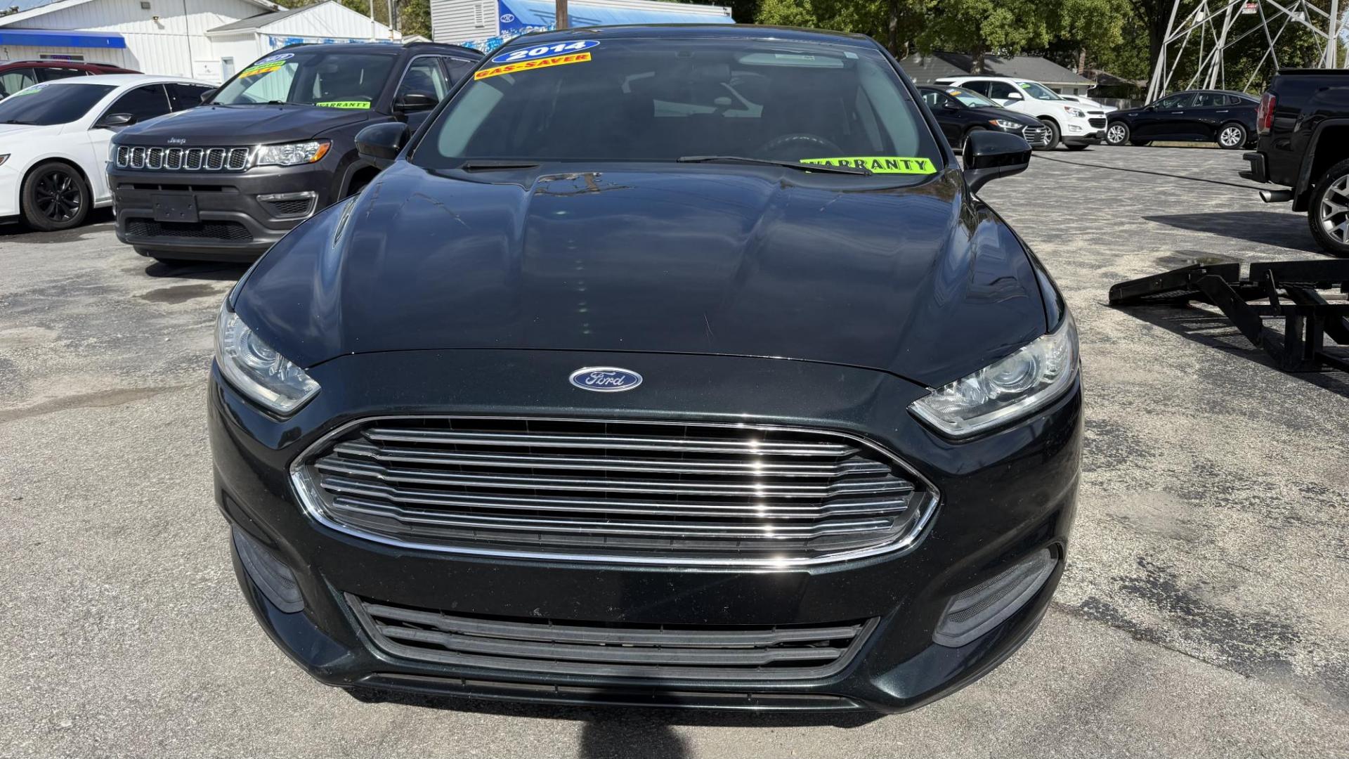 2014 BLACK Ford Fusion S (3FA6P0G72ER) with an 2.5L L4 DOHC 16V engine, 6A transmission, located at 2710A Westlane Rd., Indianapolis, IN, 46268, (317) 291-2000, 39.885670, -86.208160 - Photo#2