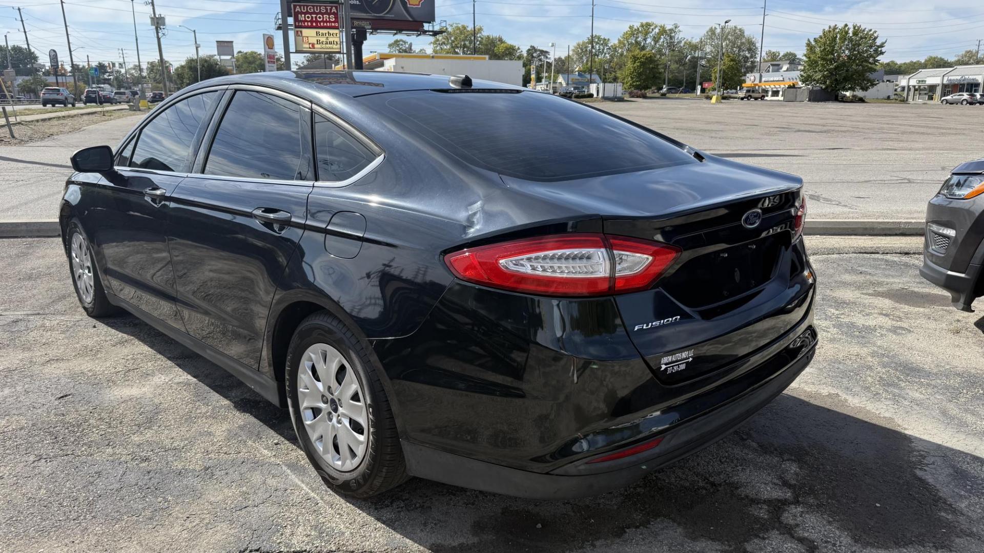 2014 BLACK Ford Fusion S (3FA6P0G72ER) with an 2.5L L4 DOHC 16V engine, 6A transmission, located at 2710A Westlane Rd., Indianapolis, IN, 46268, (317) 291-2000, 39.885670, -86.208160 - Photo#5