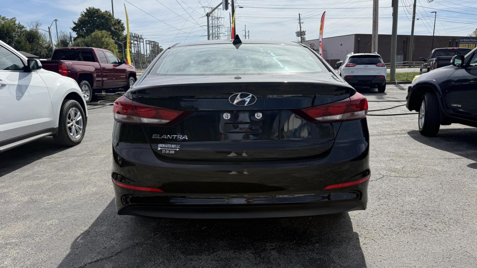 2017 BLACK Hyundai Elantra Limited (KMHD84LF8HU) with an 1.8L L4 DOHC 16V engine, 6A transmission, located at 2710A Westlane Rd., Indianapolis, IN, 46268, (317) 291-2000, 39.885670, -86.208160 - Photo#5